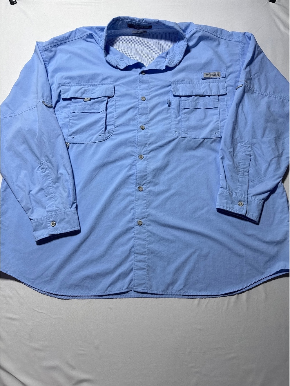 Columbia Bahama PFG Light Blue Fishing Shirt 3X Big & Tall
